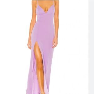 REVOLVE Lovers + Friends Lilac Julie Slit Gown Dress Small